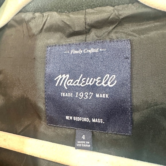 Madewell Dark Green and Black Women's Trench Coat - Picture 2 of 6